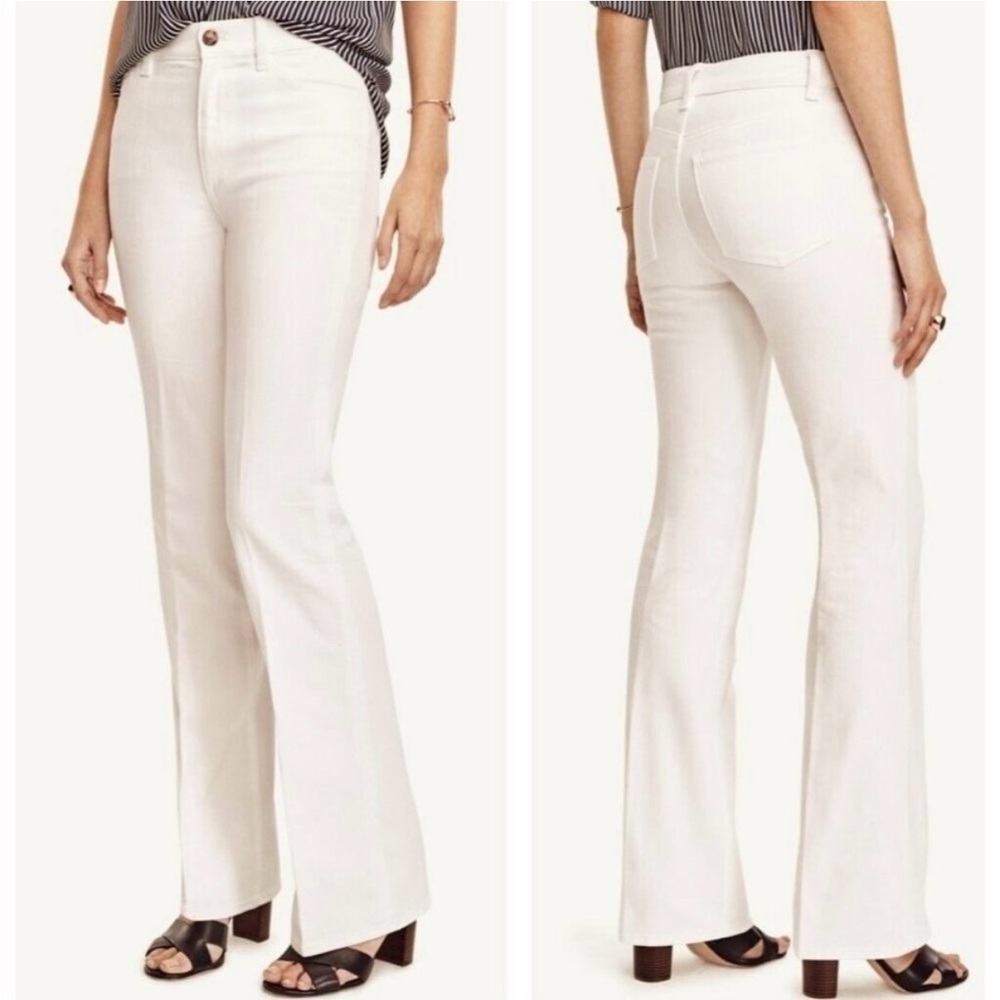 Ann Taylor White High Rise Flare Jeans - Size 6